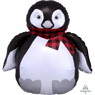 Cozy Holiday Penguin Christmas Balloon Cozy Holiday Penguin Christmas Balloon
